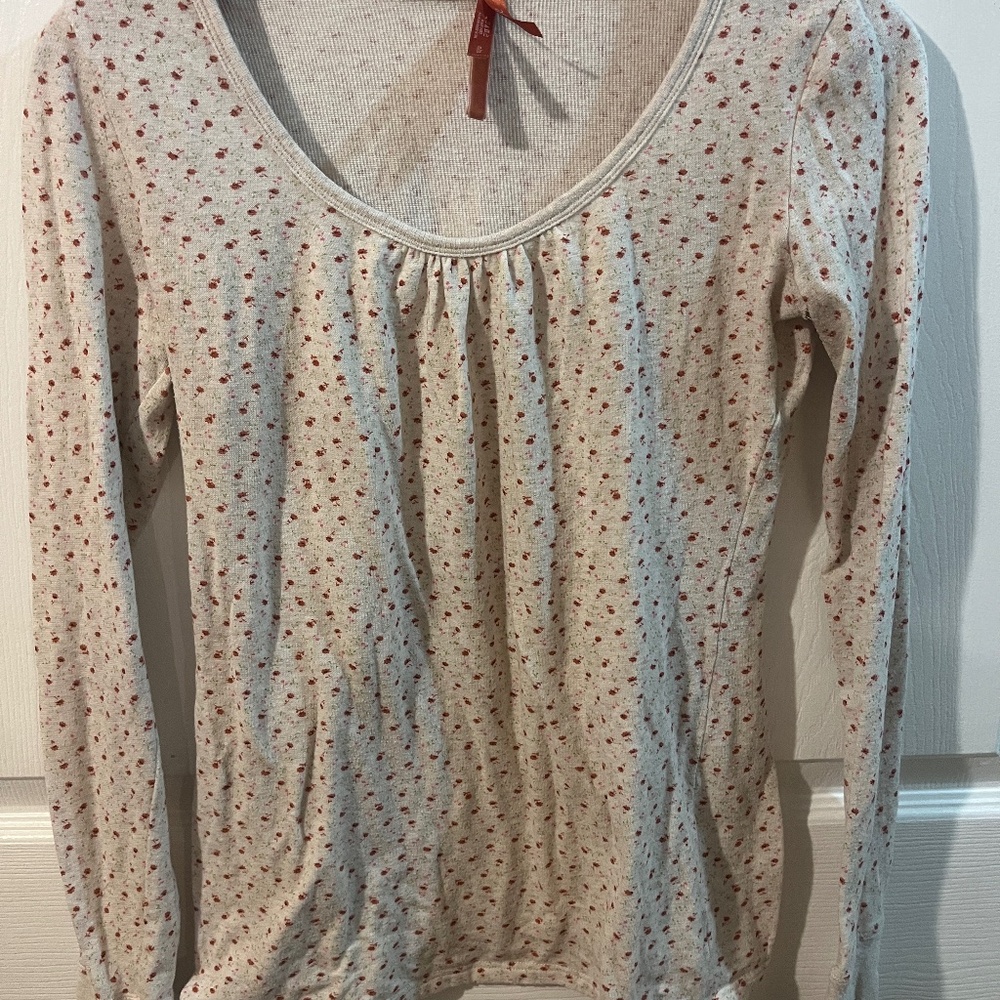 Aerie Long Sleeve Floral Shirt Size M